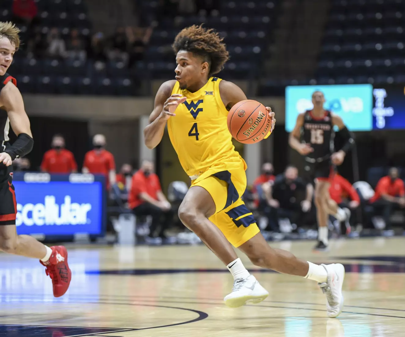 Miles McBride slashes to the basket.