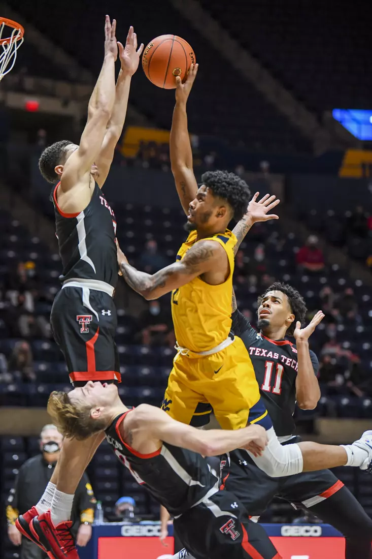 Taz Sherman shoots in the paint.