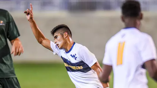 Jad Arlsan celebrtates his second goal of the night.