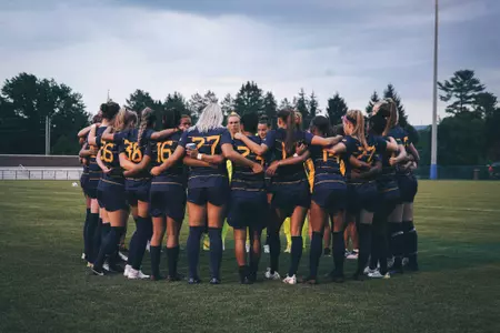 team huddle at Bucknell