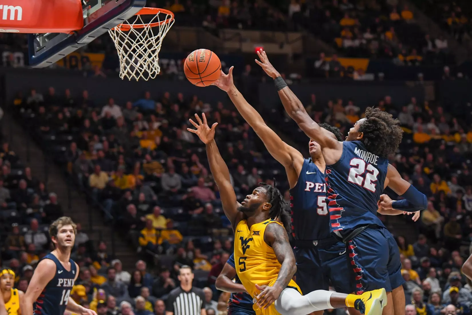 Joe Toussaint scores.