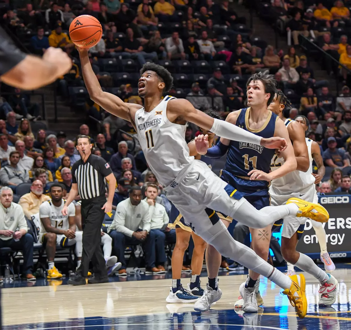 Mohamed Wague shoots in the paint.