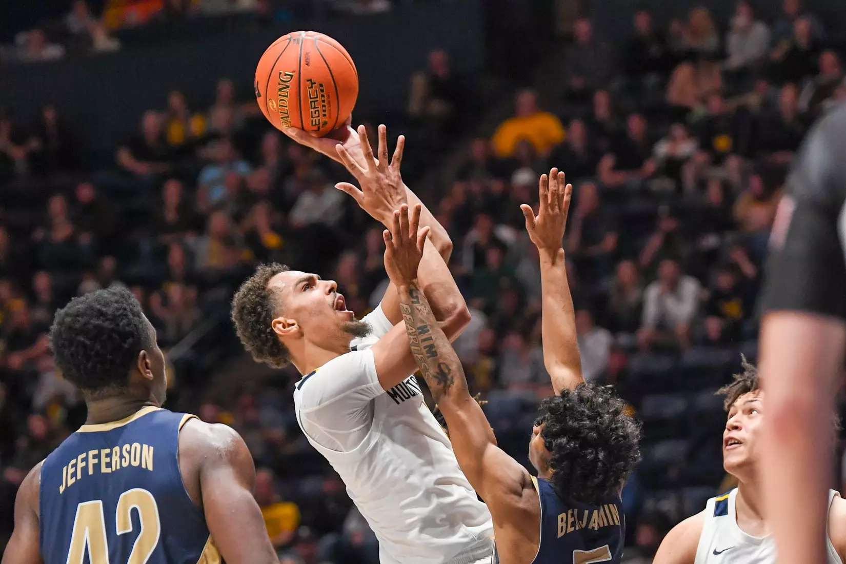 Emmitt Matthews Jr. shoots in the lane for two points.