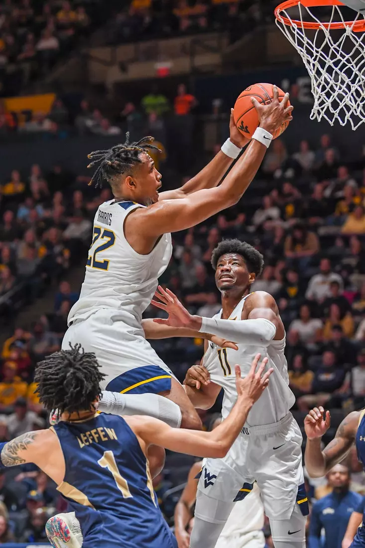 Josiah Harris grabs a rebound.