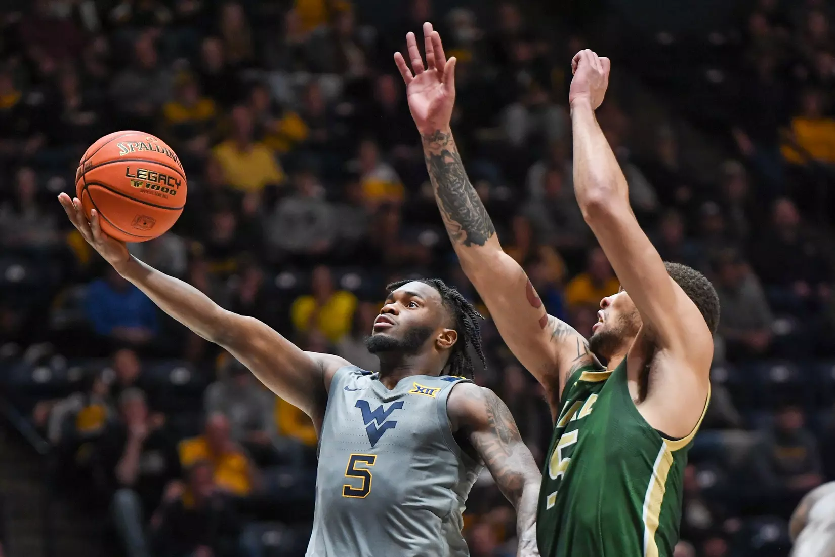 Joe Toussaint drives.