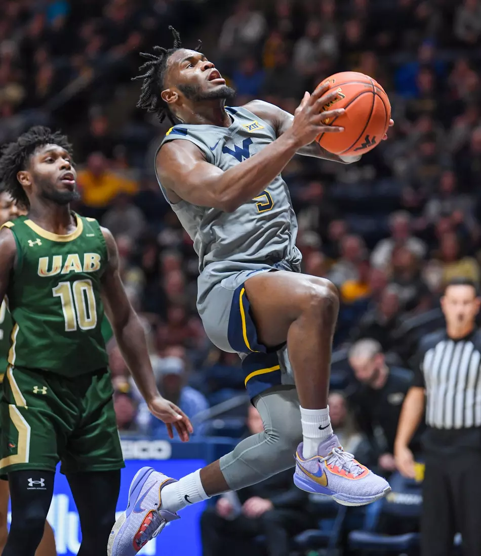 Joe Toussaint drives to the basket.
