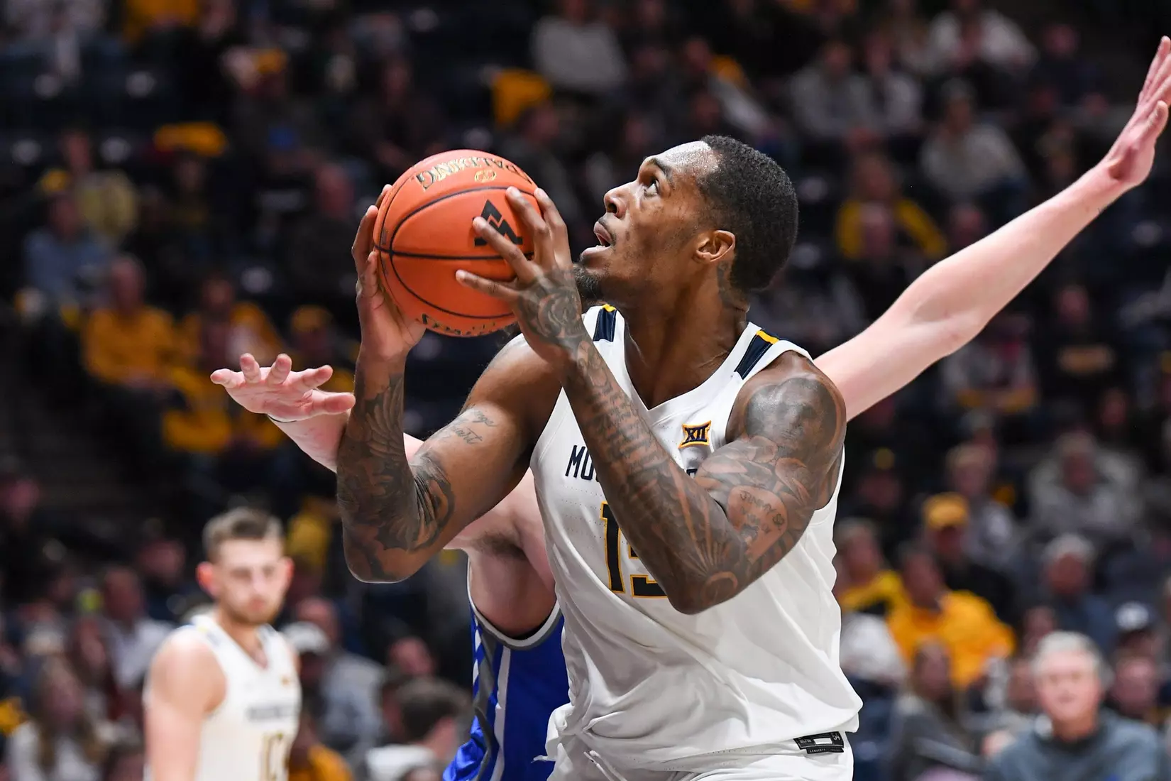 Jimmy Bell Jr. goes for two points.