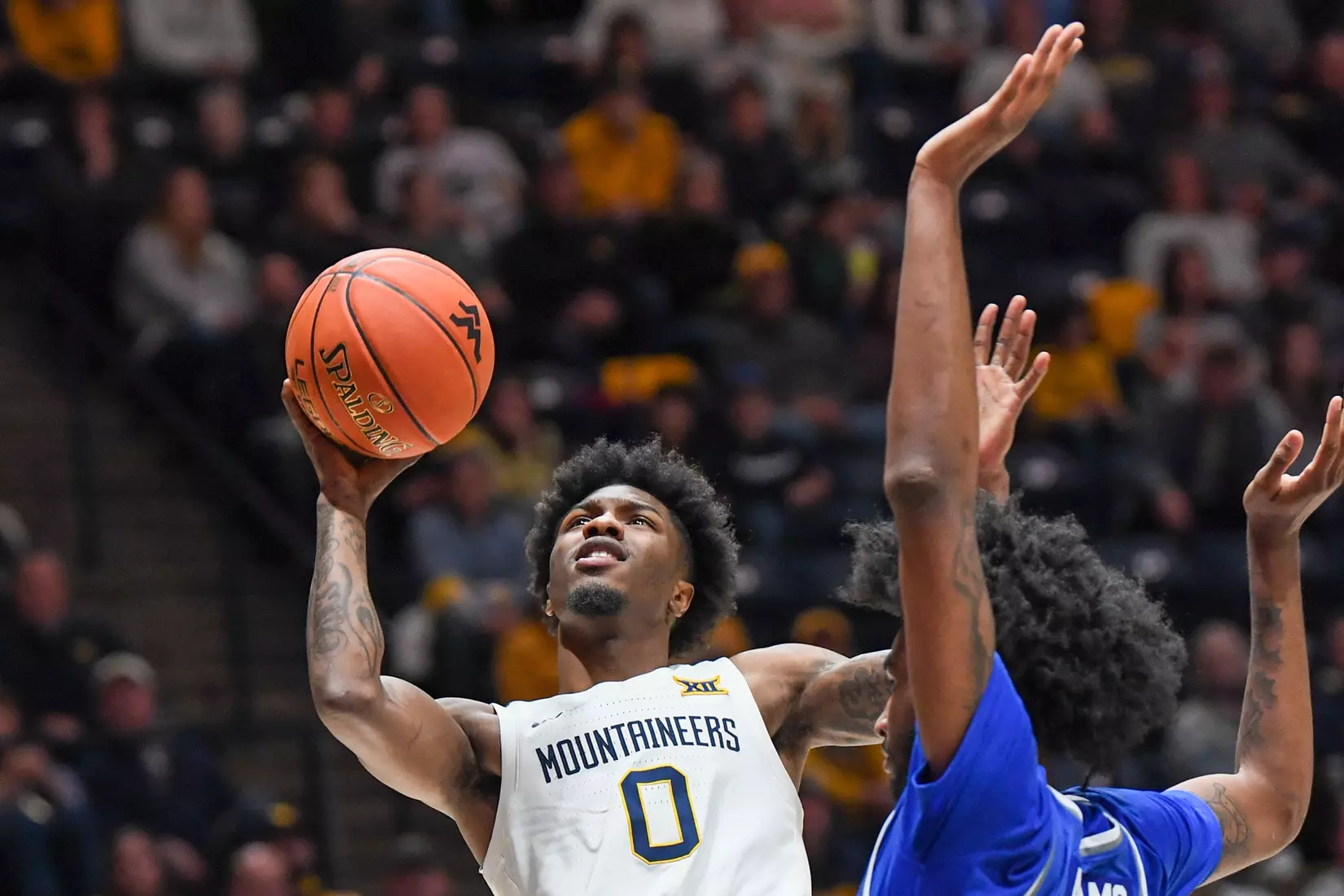 Kedrian Johnson shoots.