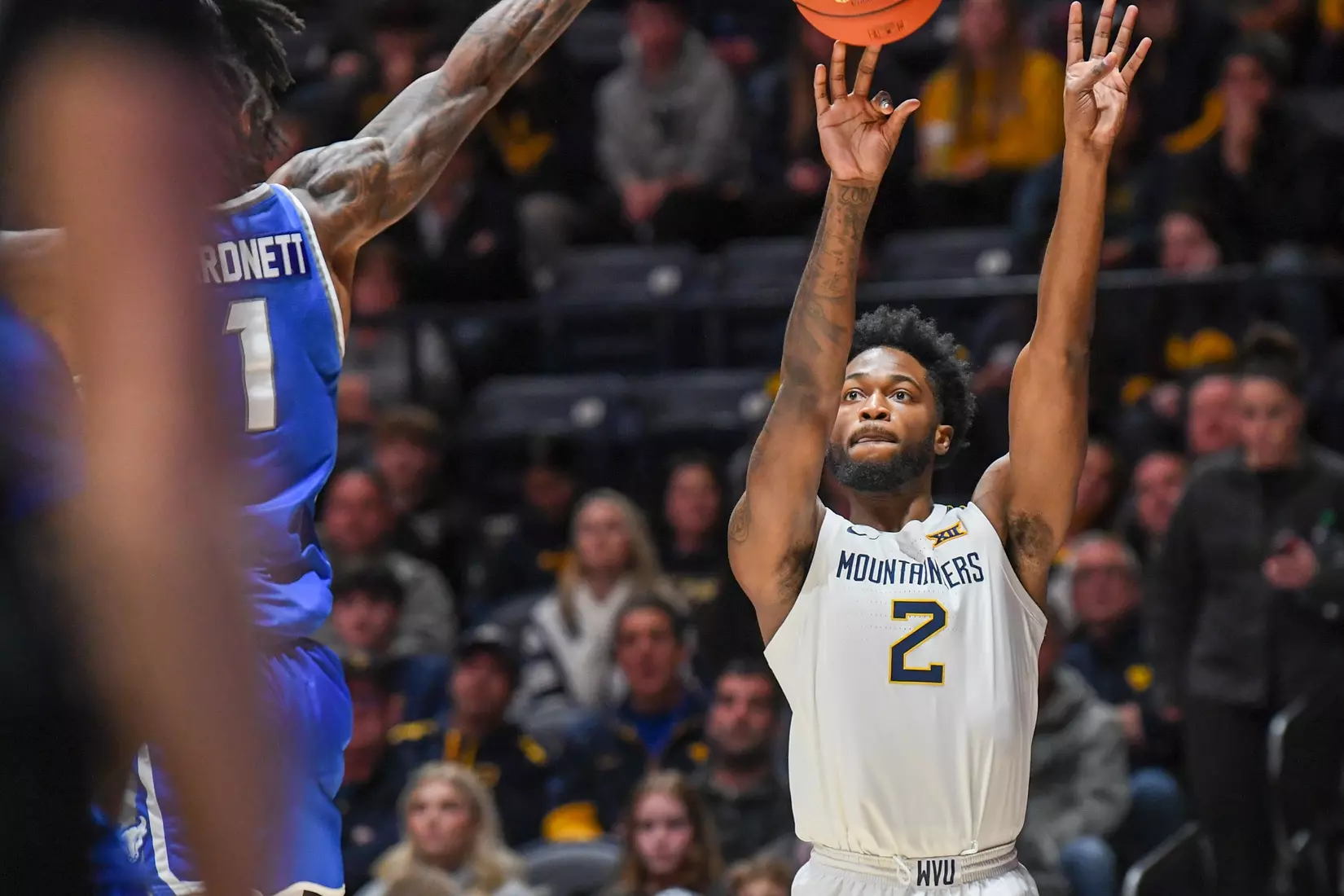 Kobe Johnson shoots.