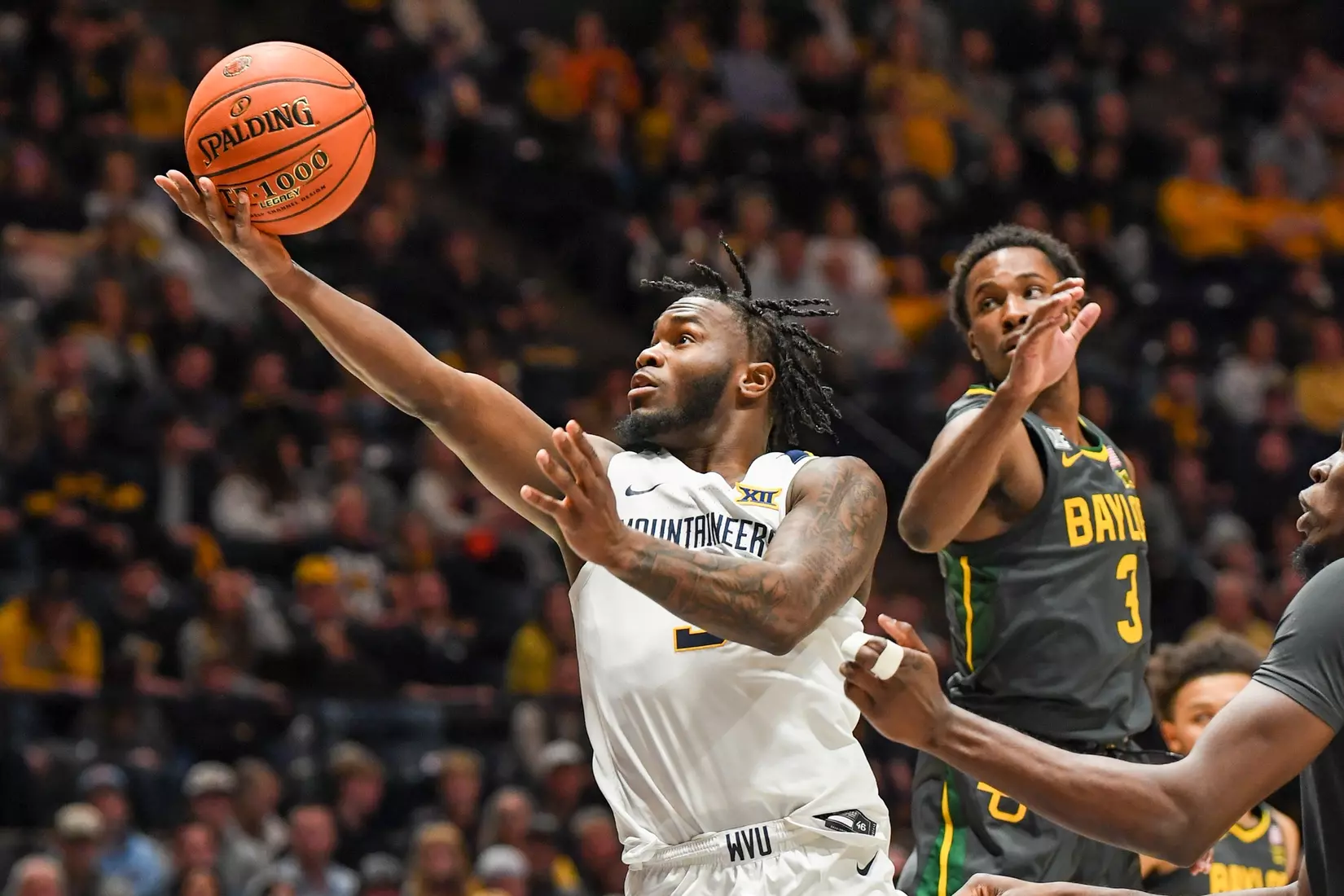 Joe Toussaint scores.