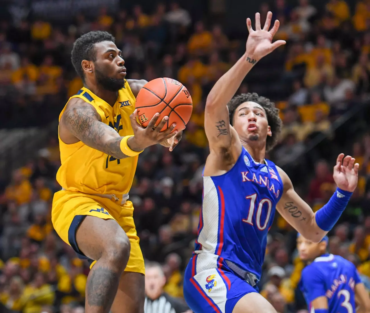 Seth Wilson drives and scores.