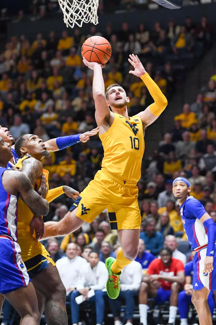 Erik Stevenson shoots for two points.