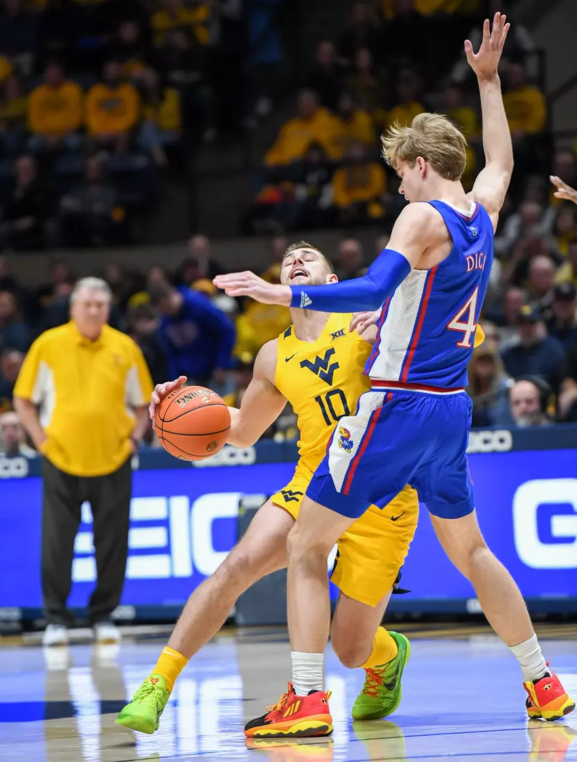 Erik Stevenson is fouled.