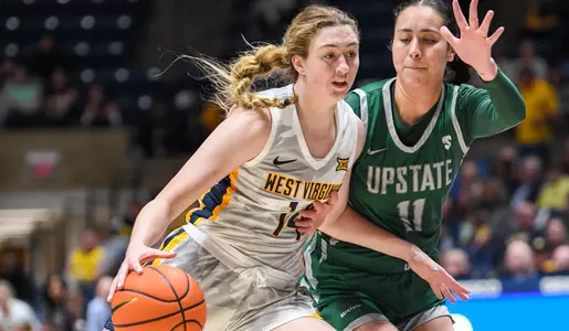 Kylee Blacksten dribbles.