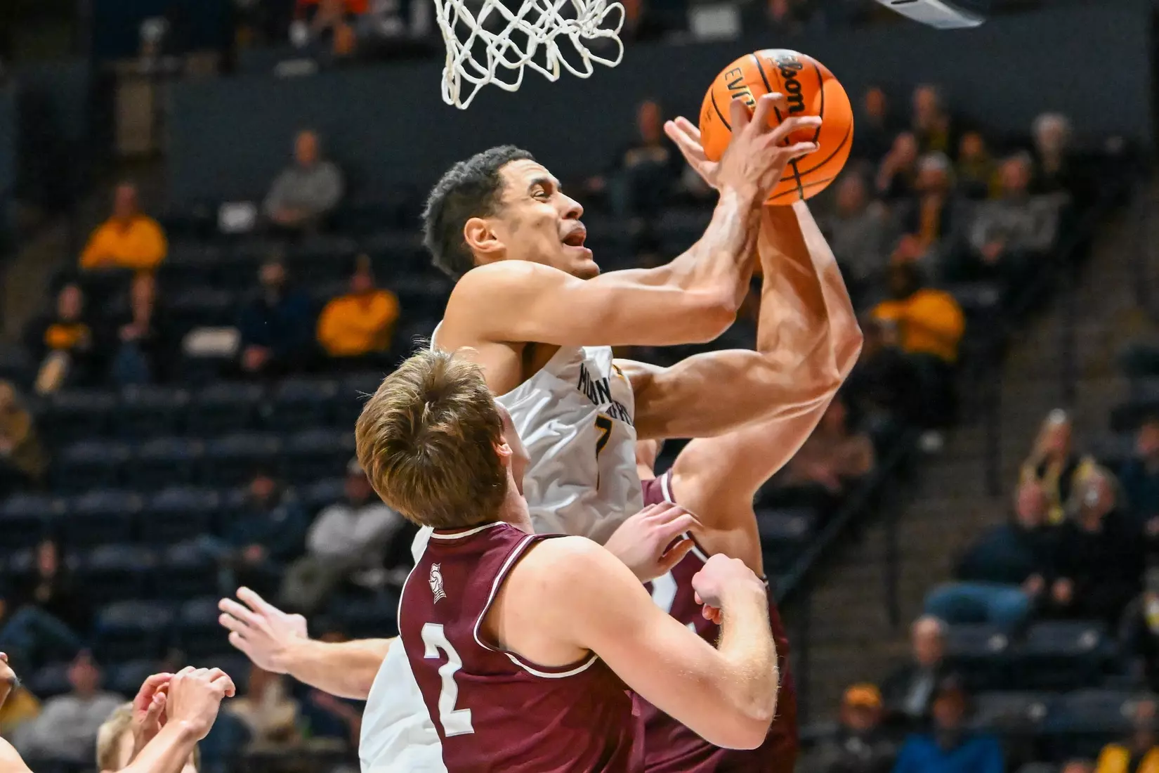 Jesse Edwards grabs a rebound.