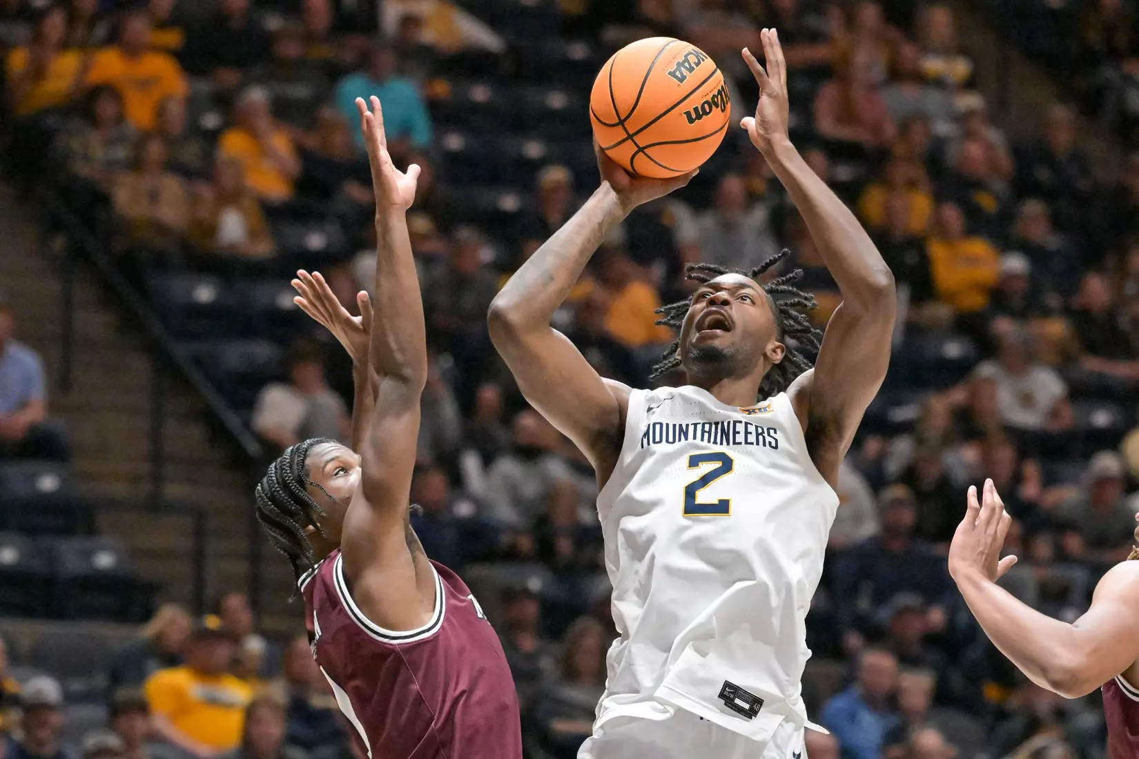 Kobe Johnson in the paint.