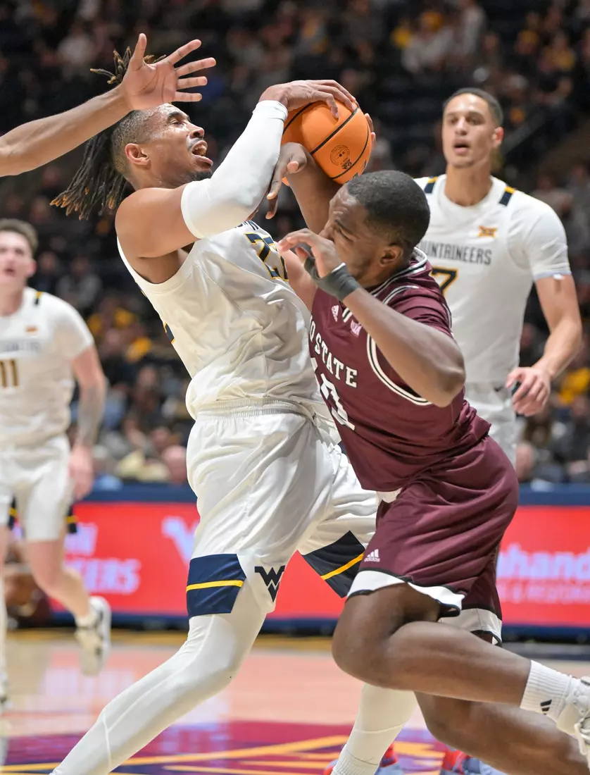 Josiah Harris is fouled.