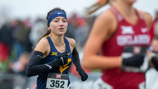 Jeanne Reix Charat running at Big 12 Championship