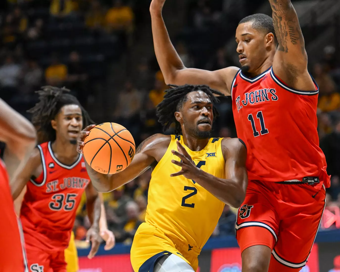 Kobe Johnson drives.