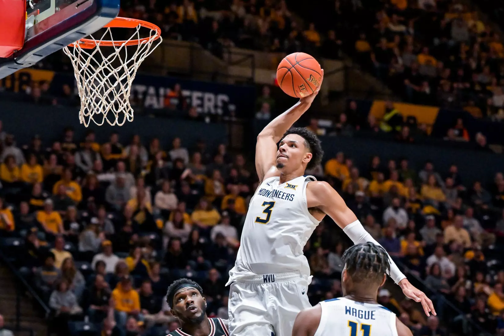 Tre Mitchell goes for the big slam.