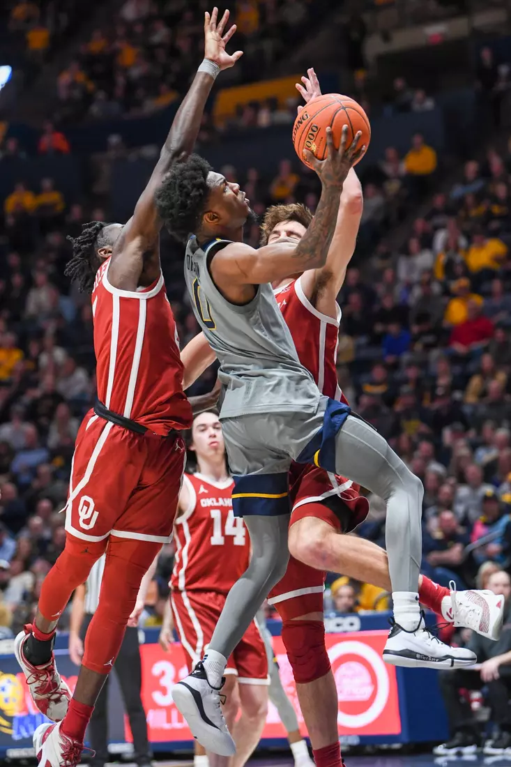 Kedrian Johnson goes up for two.