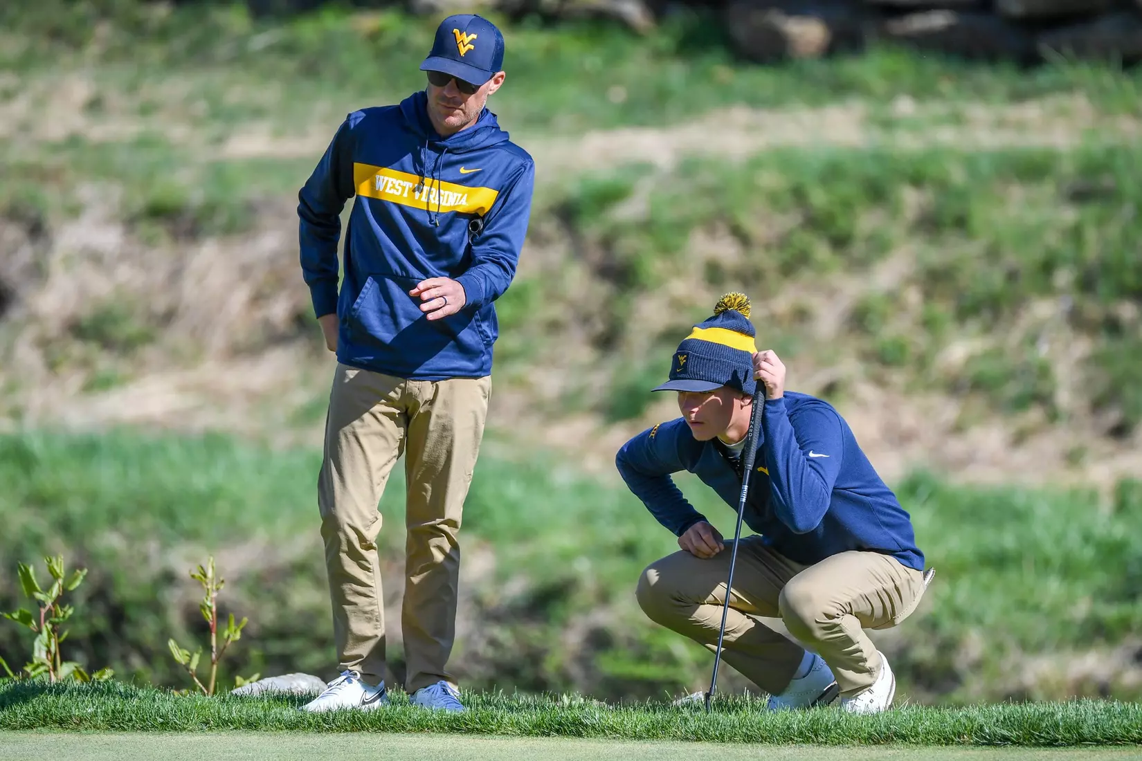 Coach Sean Covich and Max Green