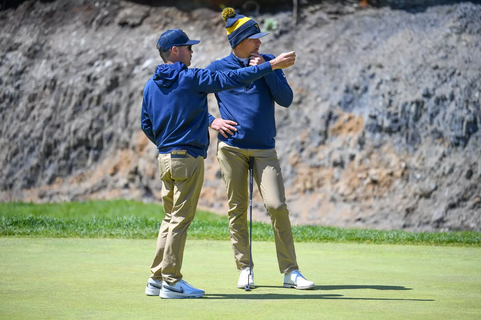 Head coach Sean Covich and Max Green