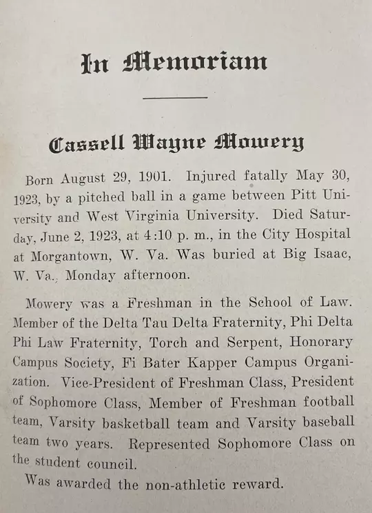 Cassell Mowery Memoriam