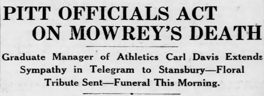 Mowery Newspaper Headline
