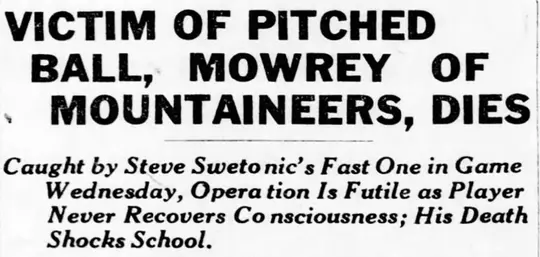 Mowery Newspaper Headline