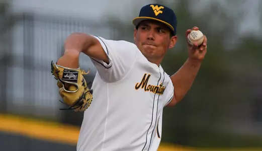 Starter Ben Hampton fires a pitch.
