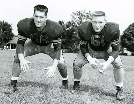 WVU guards Chuck Howley and Joe Nicely