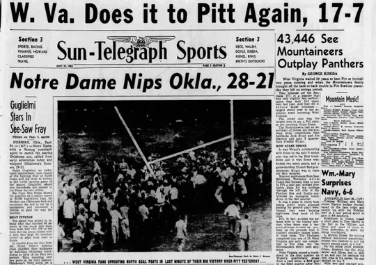 West Virginia Pitt Headline