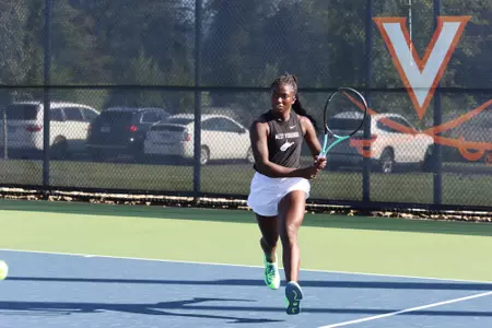 Love-Star Alexis competes in the Wahoowa Invitational in Charlottesville, Virginia, on Sept. 16, 2023. (Melissa Dudek/UVA Athletics)