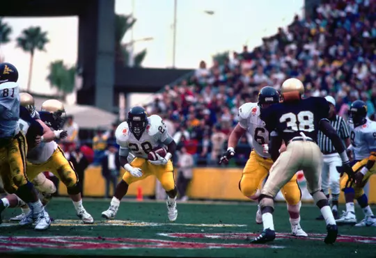 1989 Fiesta Bowl action - AB Brown