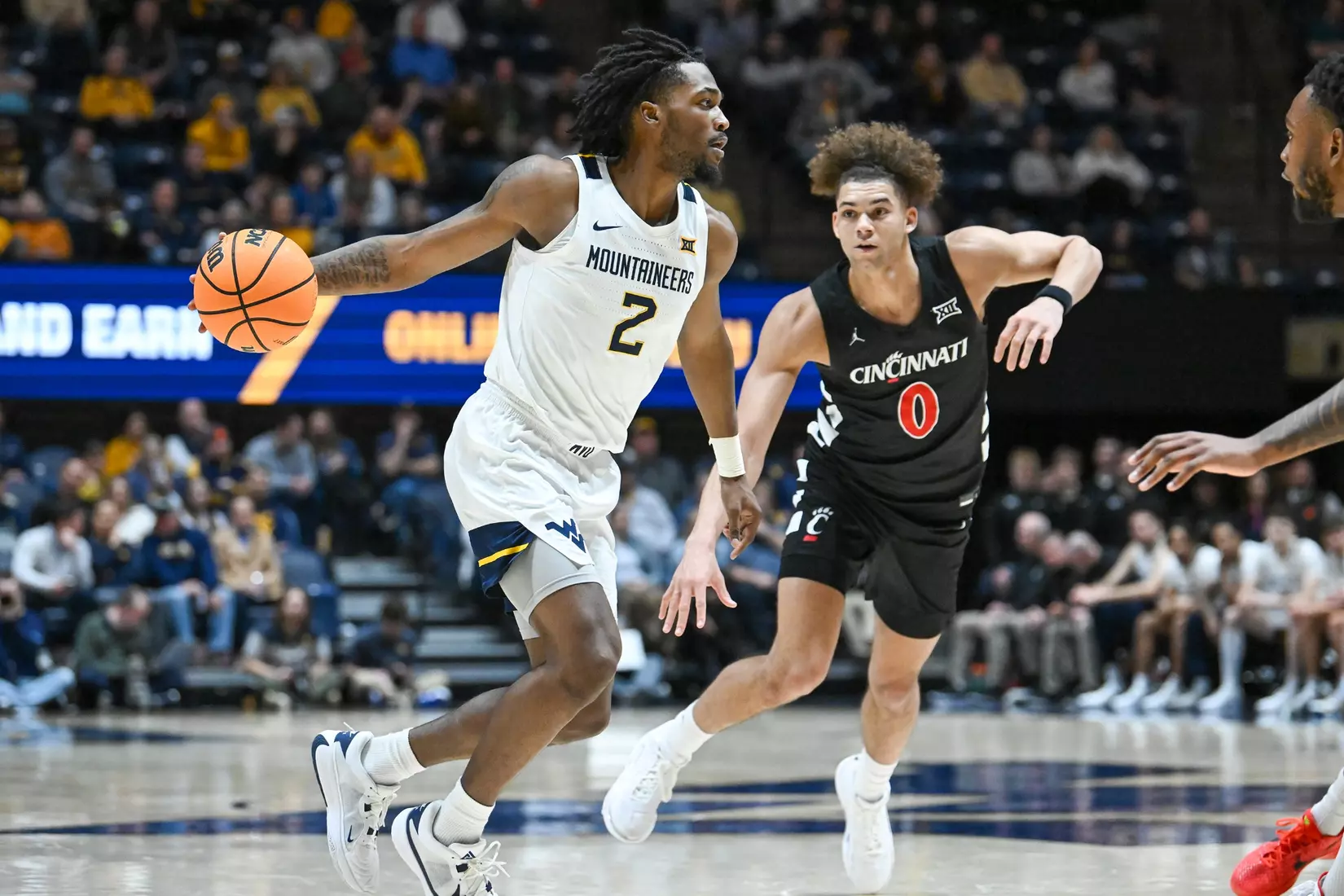 Kobe Johnson drives.