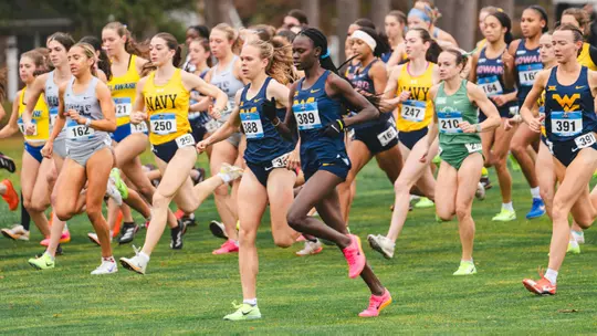 Joy Naukot and Ceili McCabe running