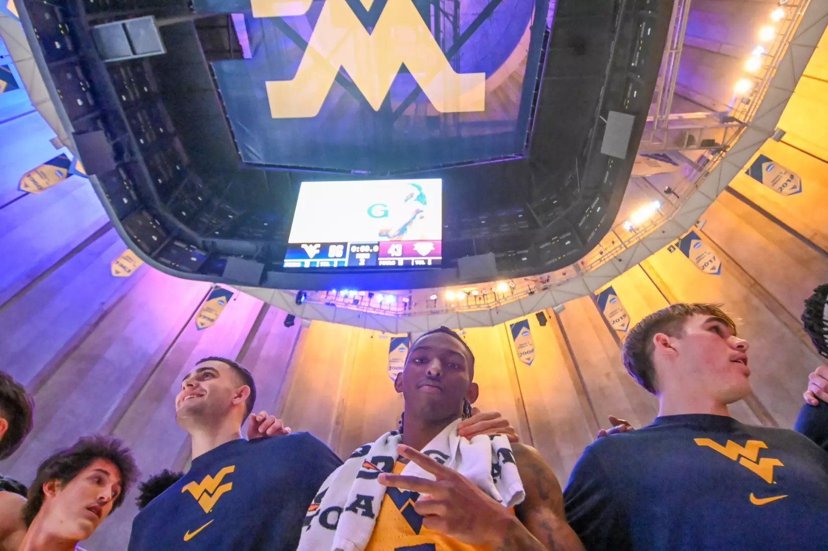 WVU vs Iona action Wednesday night at the WVU Coliseum.