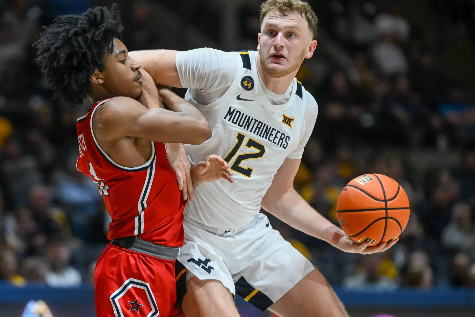 WVU vs Robert Morris basketball game action