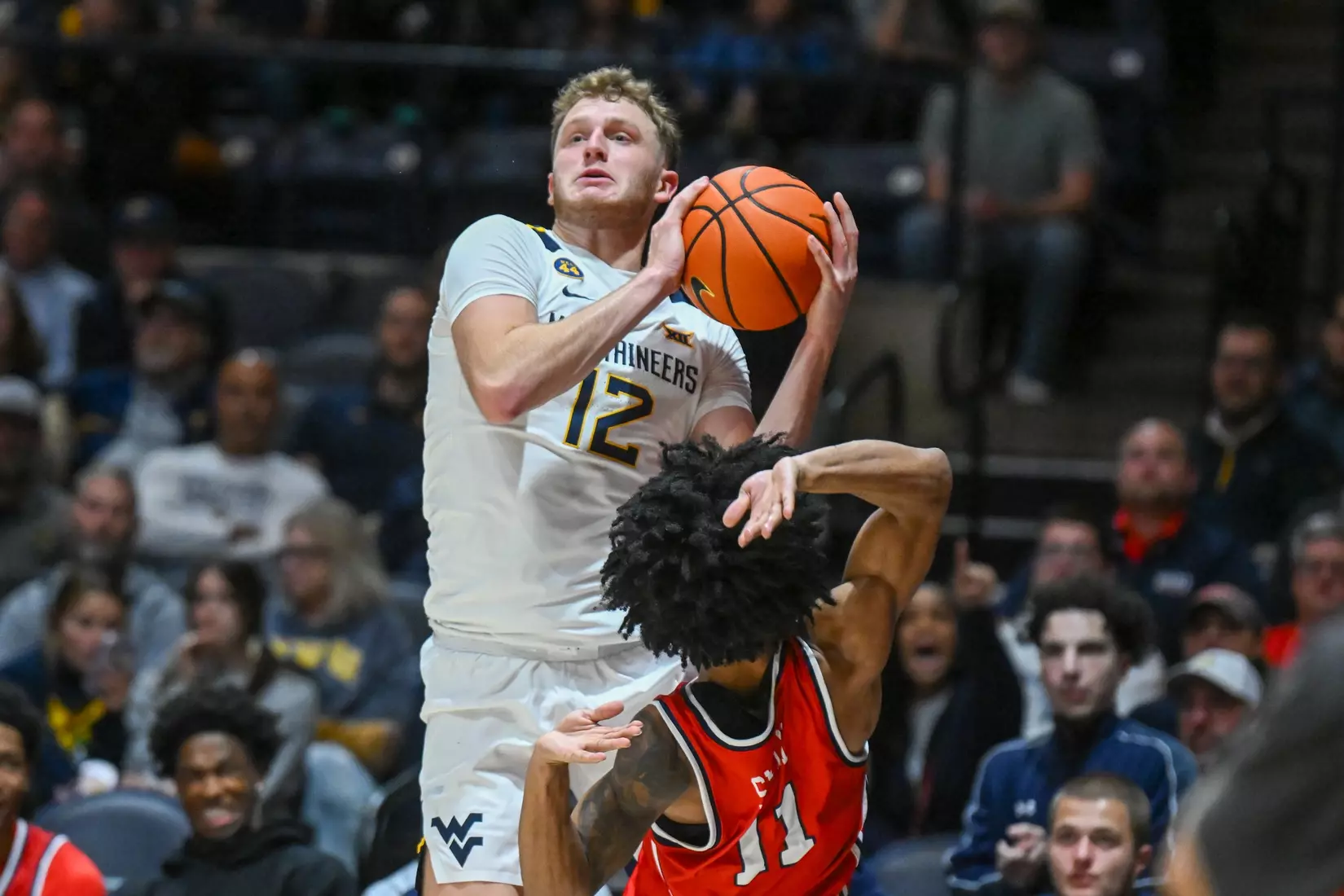 WVU vs Robert Morris basketball game action