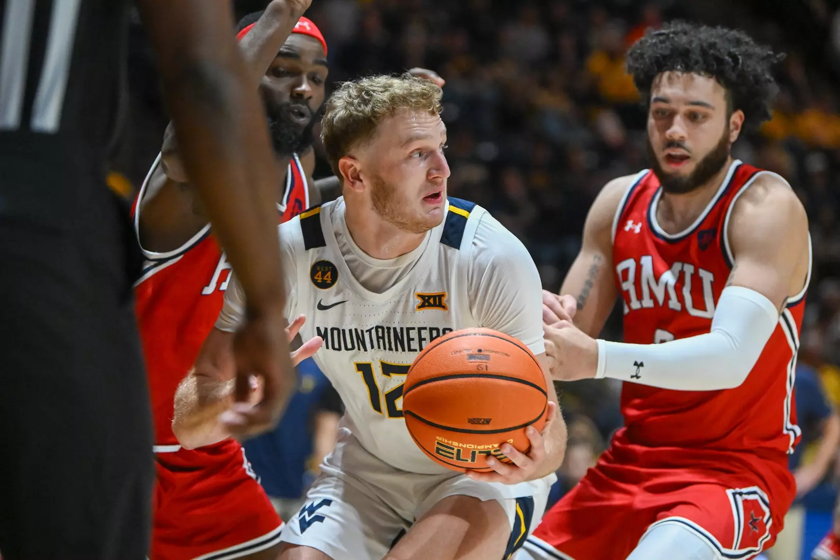 WVU vs Robert Morris basketball game action
