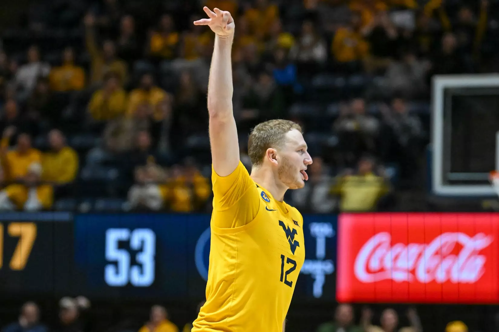 WVU vs Georgetown action at the WVU Coliseum Friday, Dec. 6, 2024.