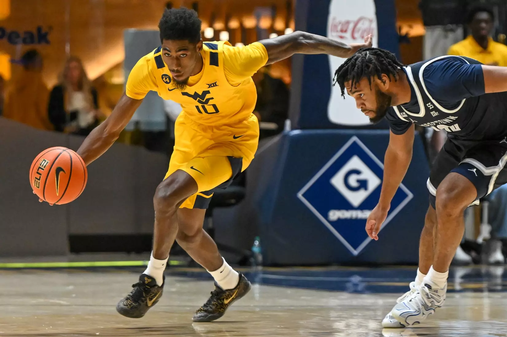 WVU vs Georgetown action at the WVU Coliseum Friday, Dec. 6, 2024.