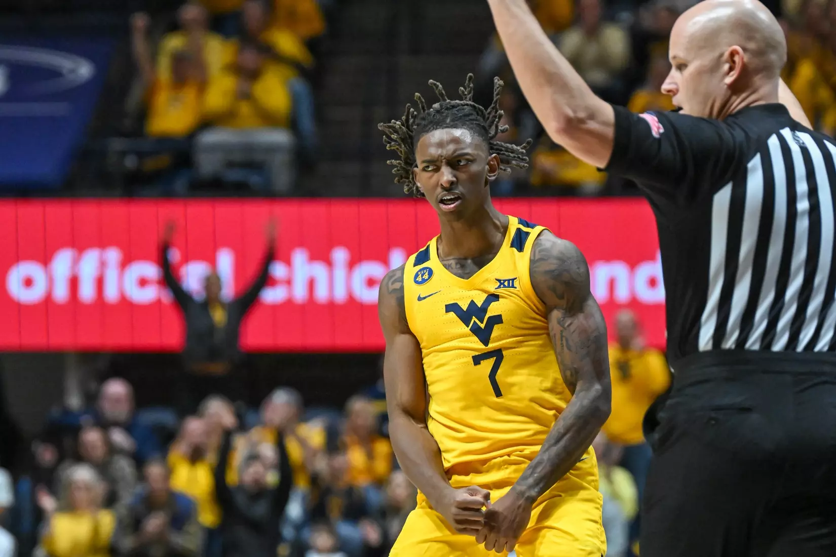 WVU vs Georgetown action at the WVU Coliseum Friday, Dec. 6, 2024.