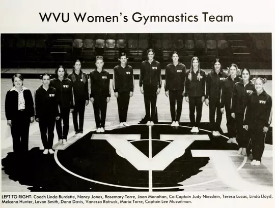Linda Burdette's first gymnastics team in 1975