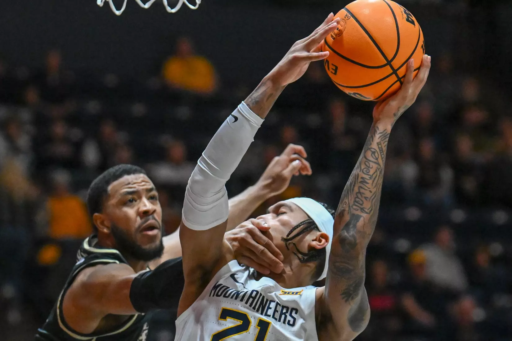 RaeQuan Battle is flagrantly fouled by a UCF defender.