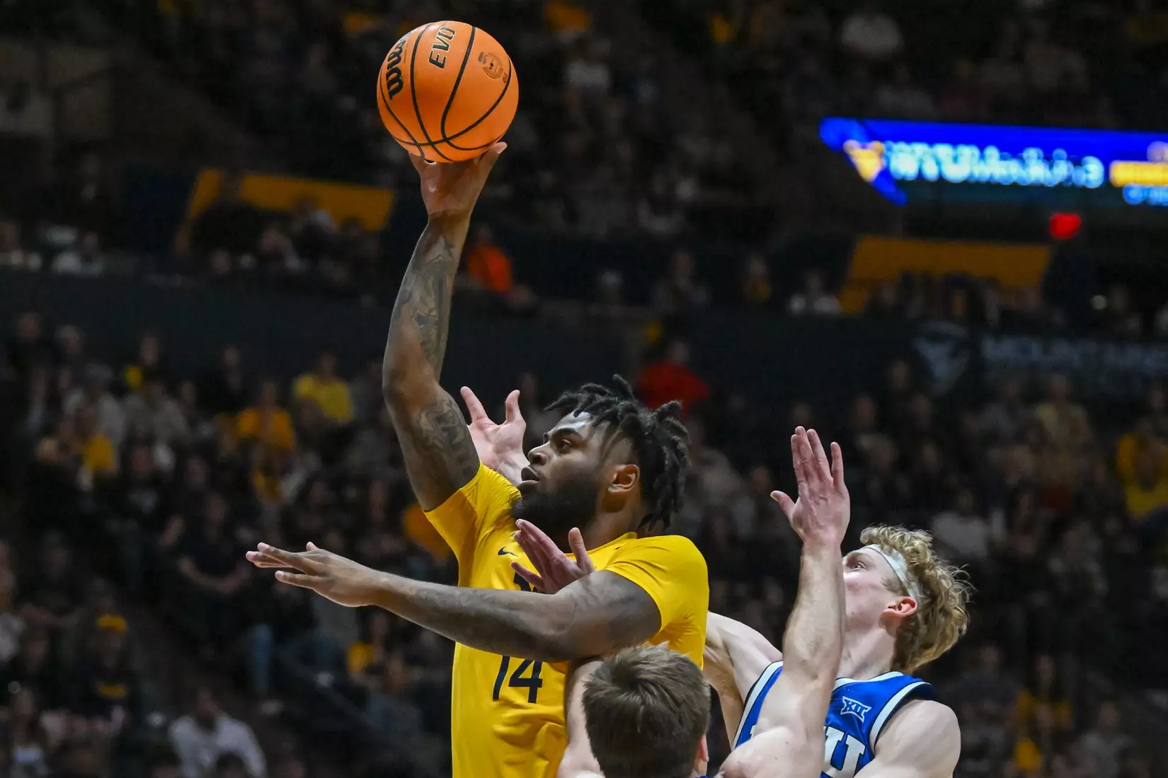 Seth Wilson shoots for two.