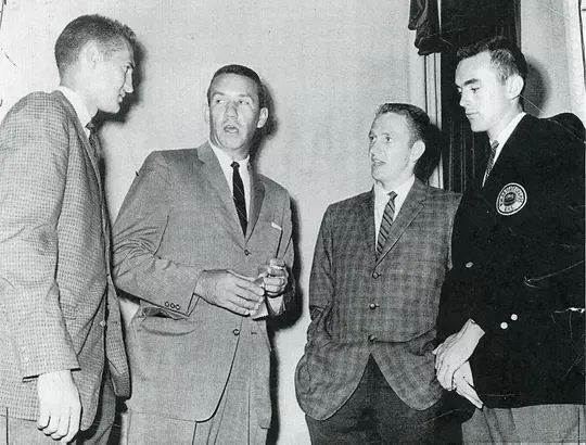 Jerry West, Fred Schaus, Rod Thorn and Bill Mathis