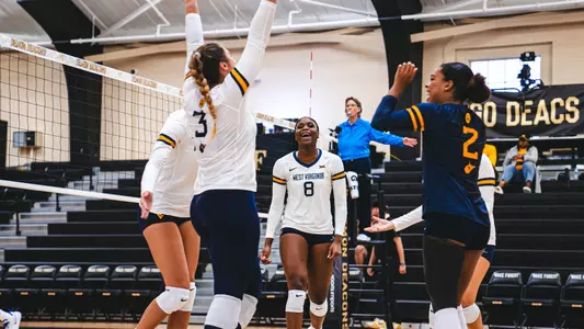 Volleyball team celebration