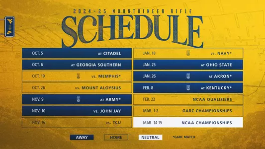 Rifle 2024-25 Schedule